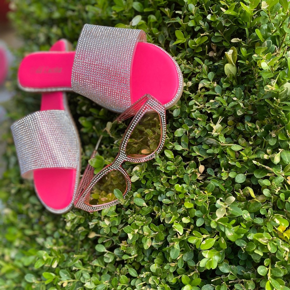 Pink Bling Sandals
